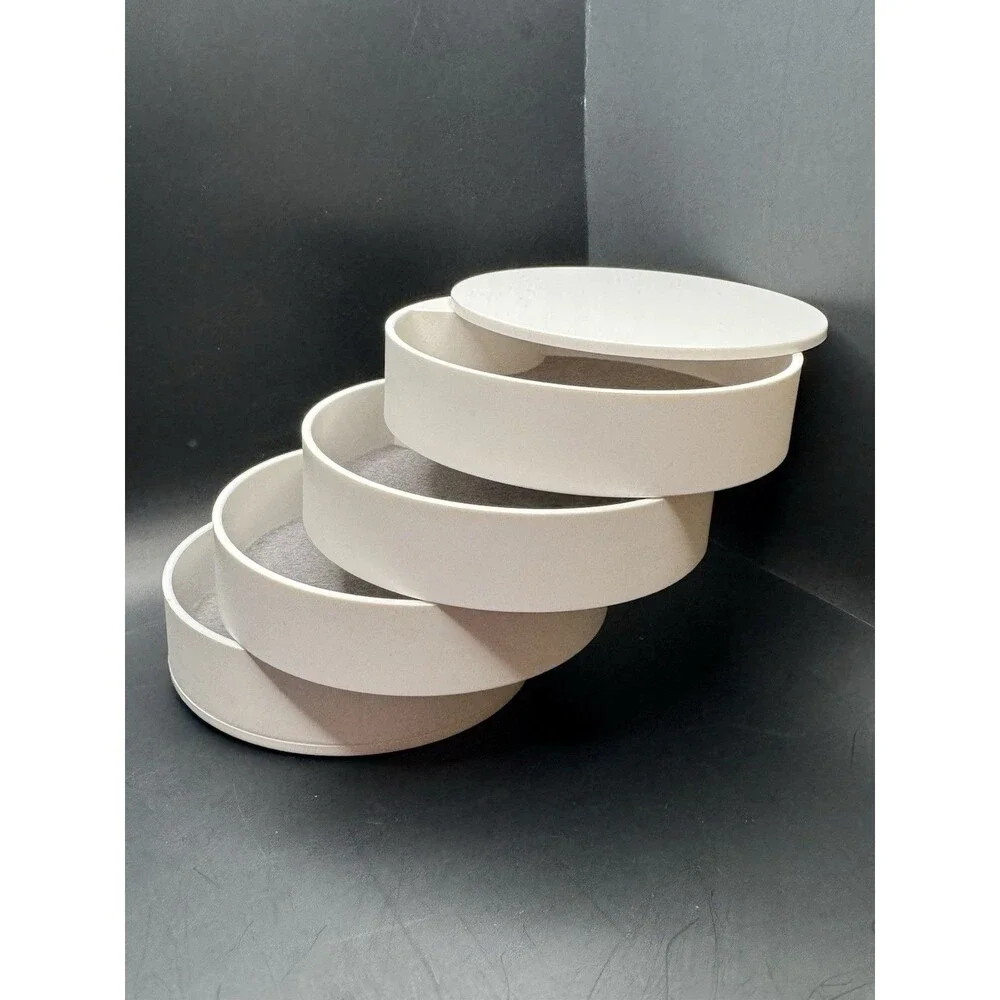 YAMAZAKI 4 Tier Rotating Jewelry Organizer White (Bx 1)